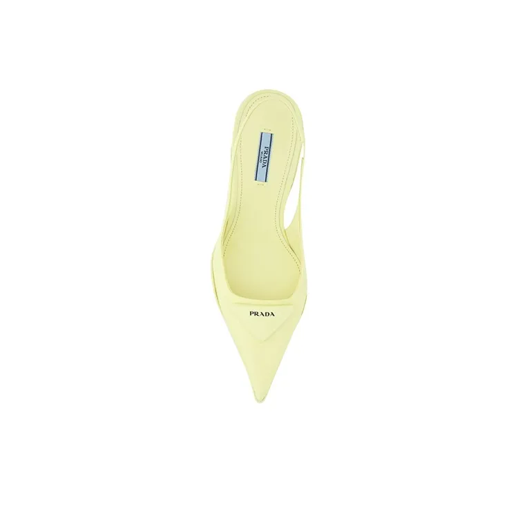 PRADA Slim Heel High Heels Women's Yellow-4