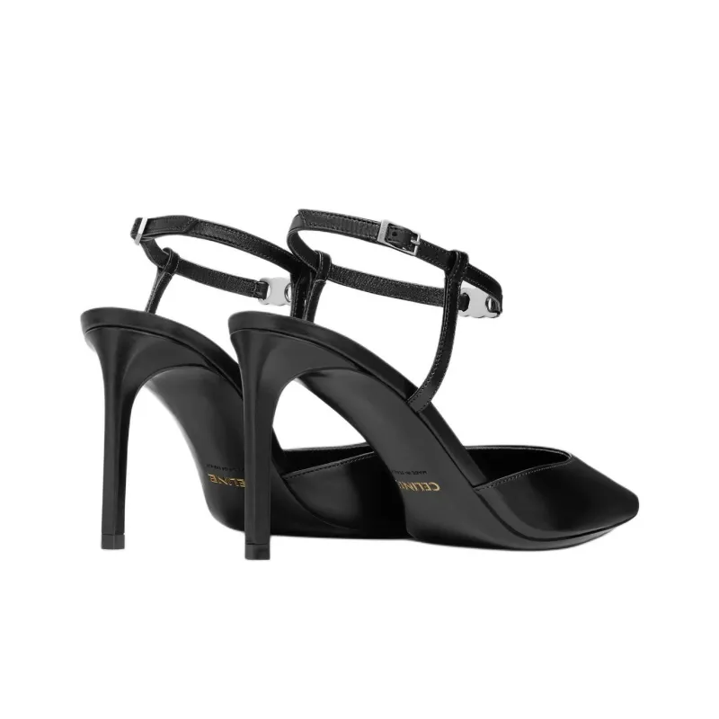 CELINE Slim Heel High Heels 8.5cm Women's Black-3