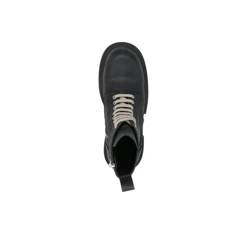 RICK OWENS Low Army Bogun 80mm Leather Boots-3