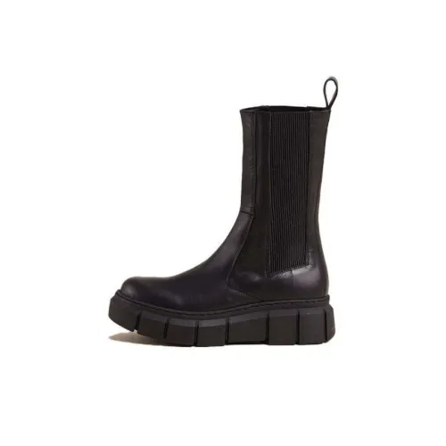 ALOHAS Crew Chelsea boots Silver 4cm Women's Black