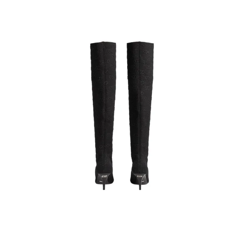 GUCCI 75mm GG Knee-high Boot-3