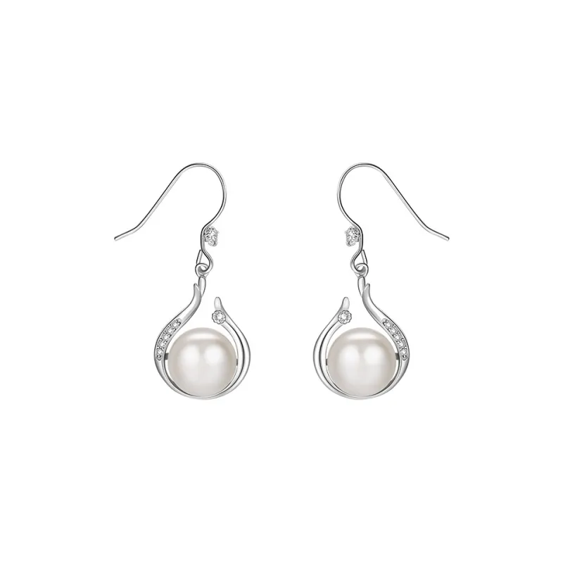 Chinese Jewelry Freshwater Pearl Earrings Women's-0