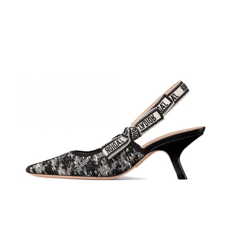 DIOR J'Adior Slim Heel High Heels 6.5cm Women's Black White-0