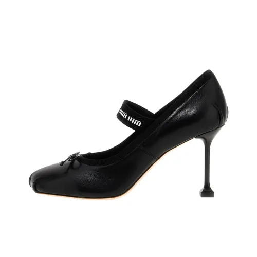 MIU MIU Irregular Heel High Heels 9.5cm Women's Black