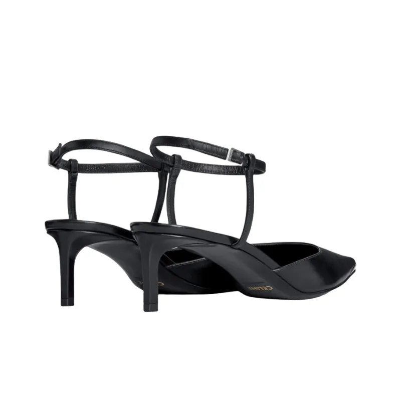 CELINE Kitten Slim Heel High Heels Women's Black-3