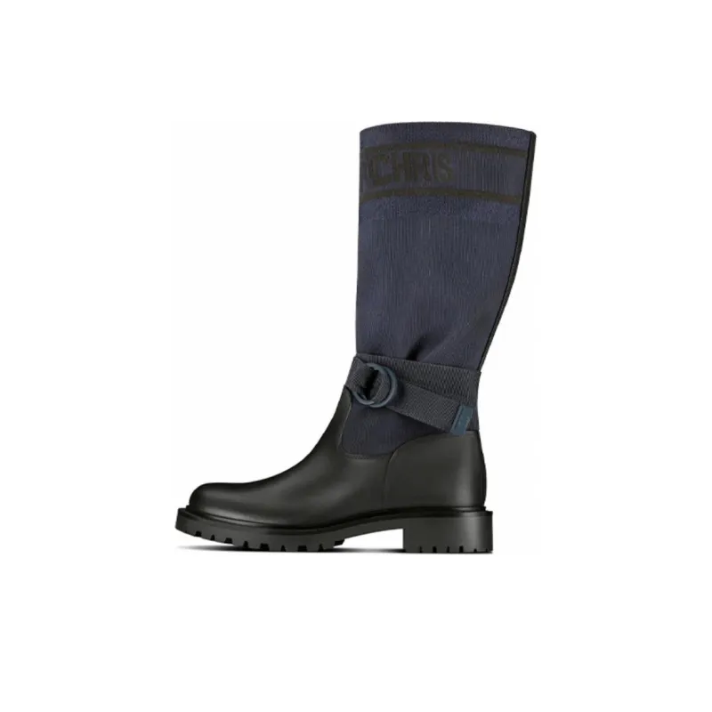 DIOR D Major Knee high Boots Women's Blue-0