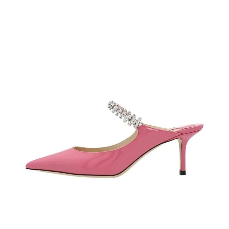 Jimmy Choo Bing 100mm Crystal-embellished Mules-0