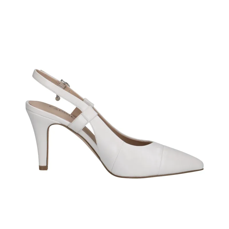 CAPRICE Effi Slim Heel High Heels 8.5cm Women's White-1