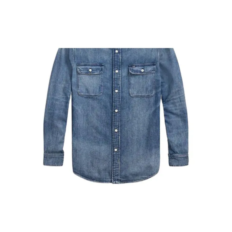 Ralph Lauren Rrl Western Denim Shirt-5