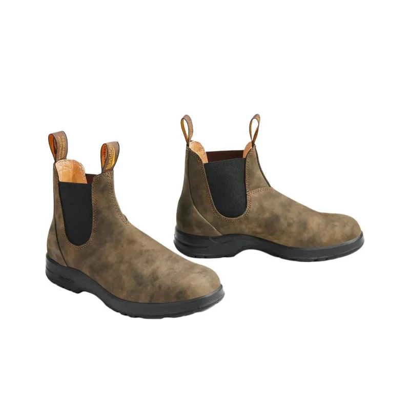 Blundstone Vibram Short Chelsea Boots Unisex Brown-2
