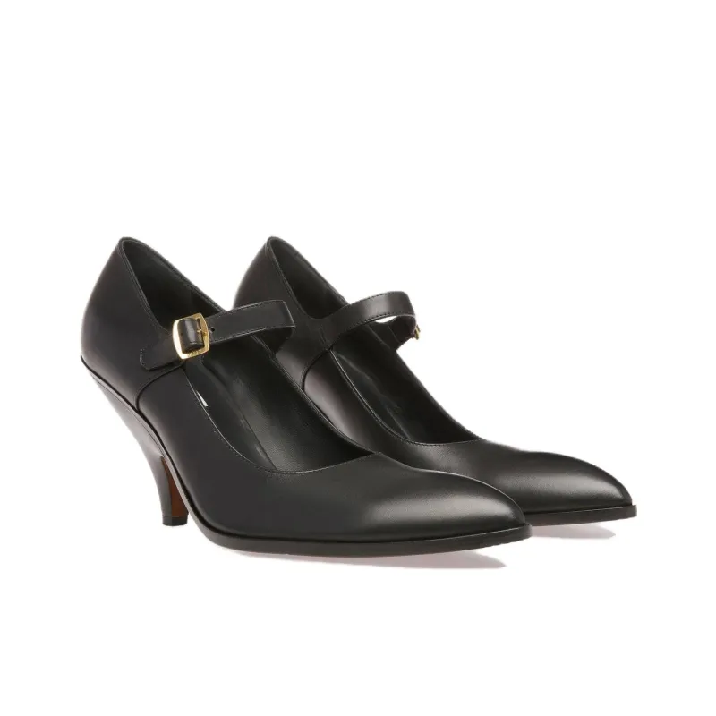 BALLY Laredo Slim Heel High Heels 8.5cm Women's Black-2