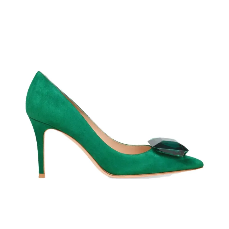 GIANVITO ROSSI Jaipur 85mm Gemstone Pumps-1