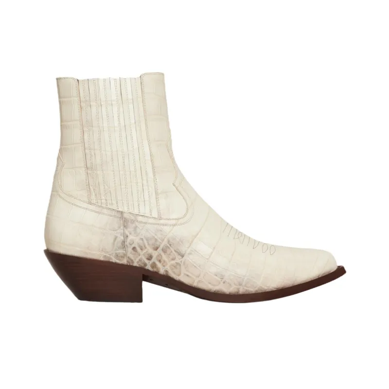 CELINE Short Chelsea Boots 5cm Men's Ecru-1