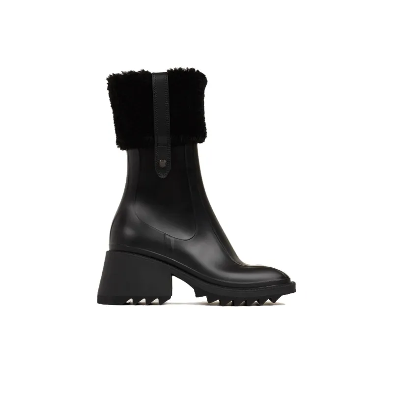 Chloe Betty Ankle Boots 7cm Women's Black-1