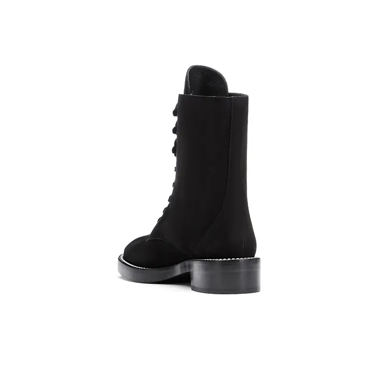 Stuart Weitzman/SW Sondra Shine Bootie Ankle Boots Women's Black-4