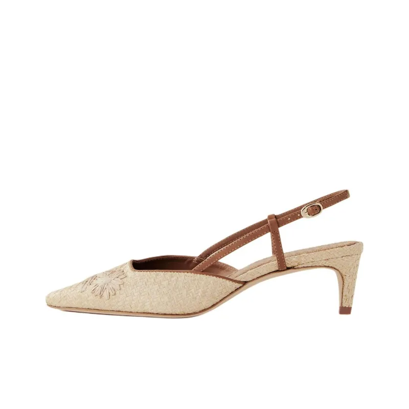 REFORMATION Wilder High Heels 5cm Women's Beige-0