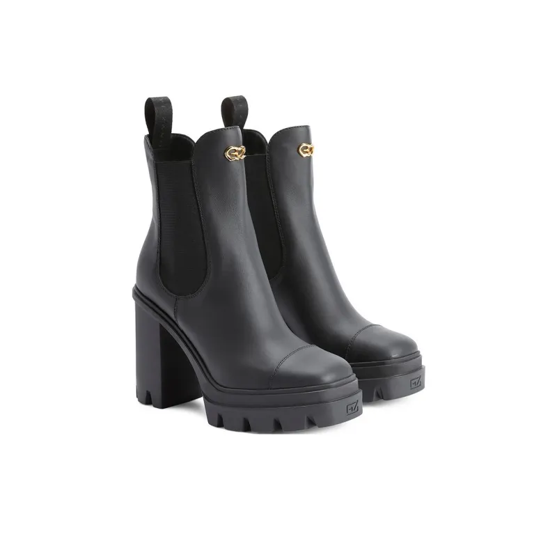 Giuseppe Zanotti Tonix 110mm Logo plaque Platform Leather Boots Women's-2