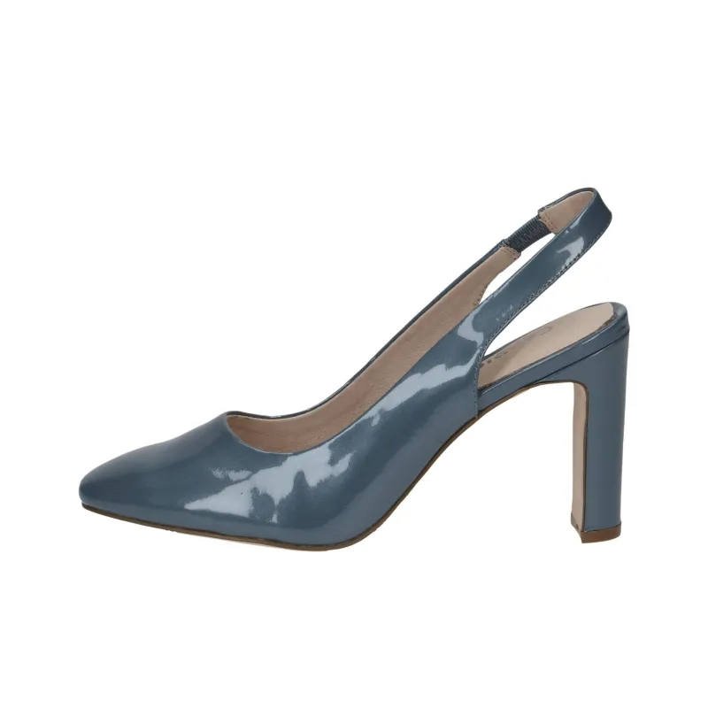 CAPRICE Twiggy Chunky Heel High Heels 8.5cm Women's Blue-0
