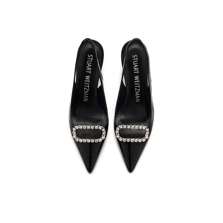 Stuart Weitzman/SW Blingring Xcurve 75 High Heels Women's Black-3