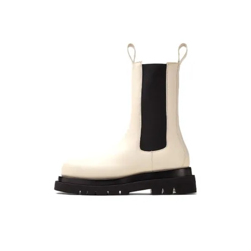 Bottega Veneta Tire Chelsea Boots Men's Sea Salt Color