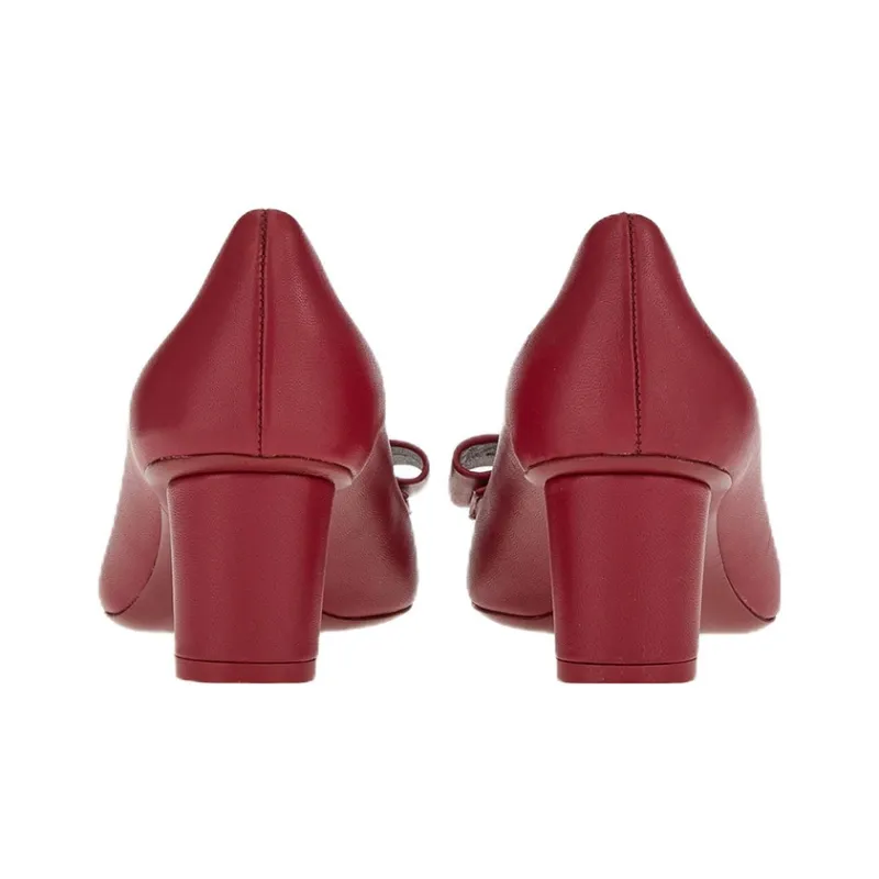 FERRAGAMO Viva High Heels Women's Red-4
