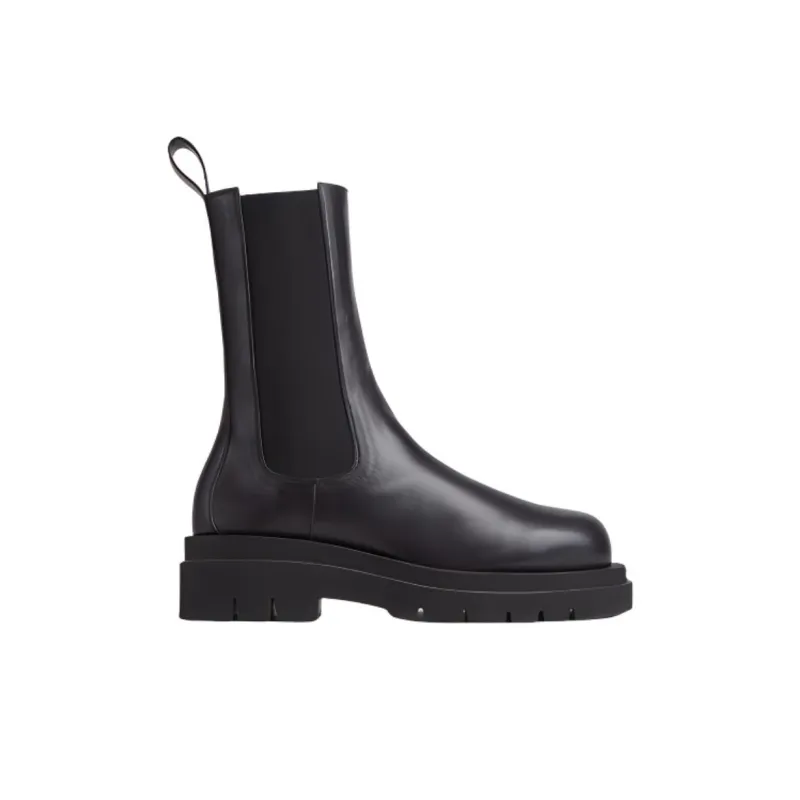 Bottega Veneta Lug Chelsea Short Chelsea Boots Men's Black-1