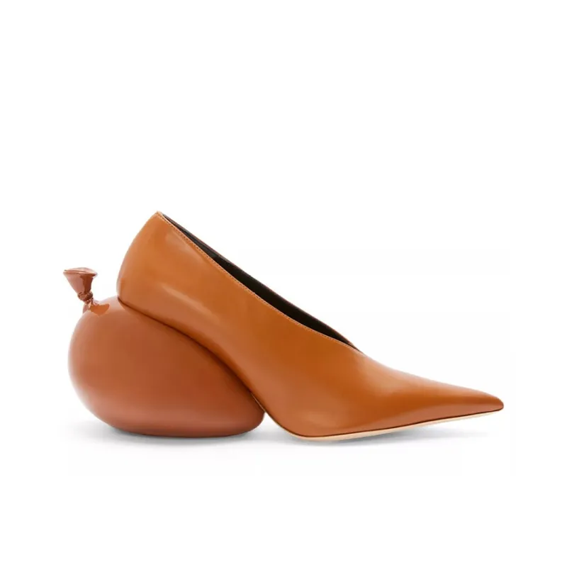 LOEWE Balloon Irregular Heel High Heels Women's Brown-1