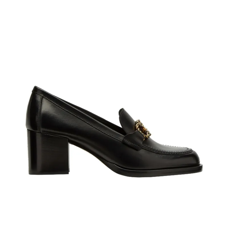 Ferragamo Gancini High Heels Women's Low-Top Black-1
