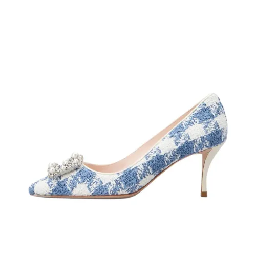 Roger Vivier Slim Heel High Heels 6.5cm Women's Blue White