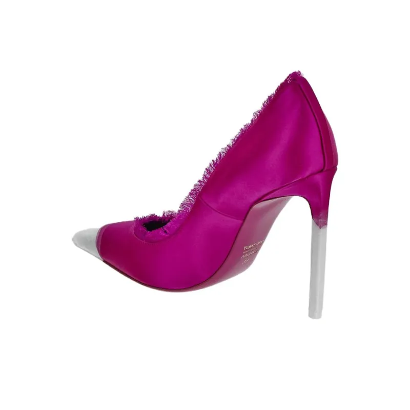 TOM FORD Pointed-Toe Frayed Edge Pumps-3