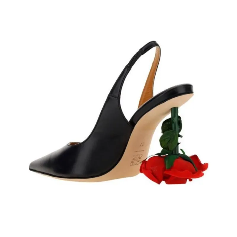 LOEWE Irregular Heel High Heels 11cm Women's Black-3