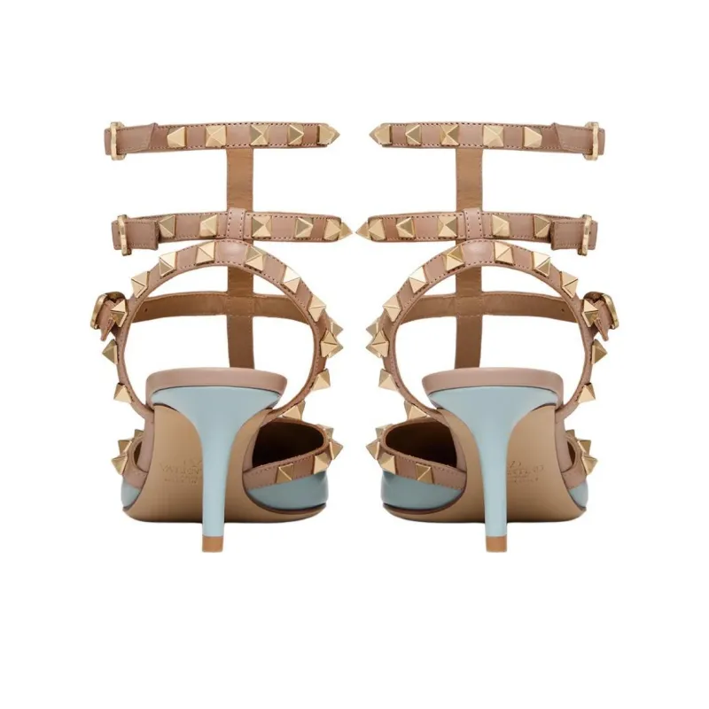 Valentino Garavani Rockstud Pointed Toe Caged Pumps-3