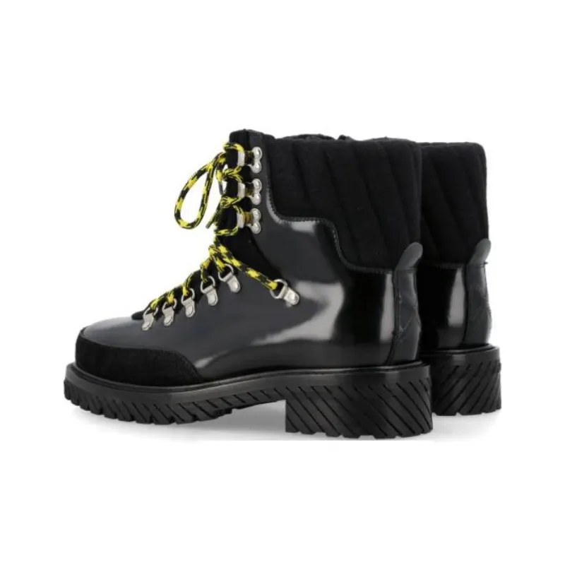 OFF WHITE Gstaad Lace Up Boot Black-3