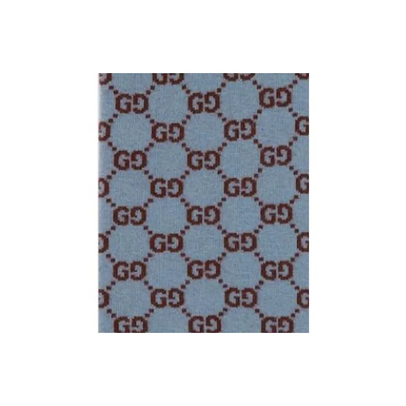 GUCCI Wool Knit Scarves Unisex Light Blue-2