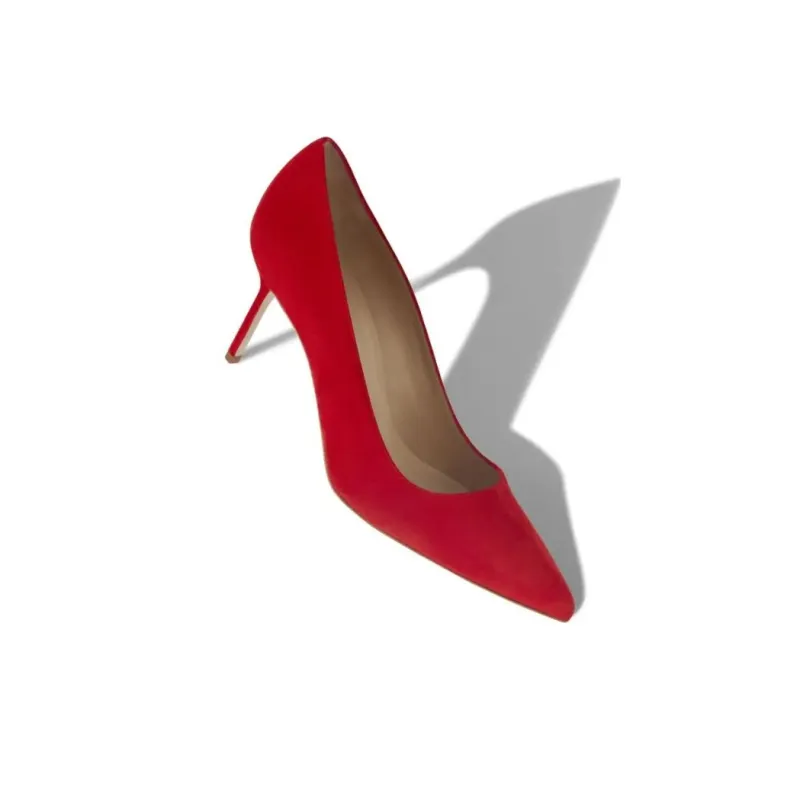 MANOLO BLAHNIK BB 70 Slim Heel High Heels 7cm Women's Red-3