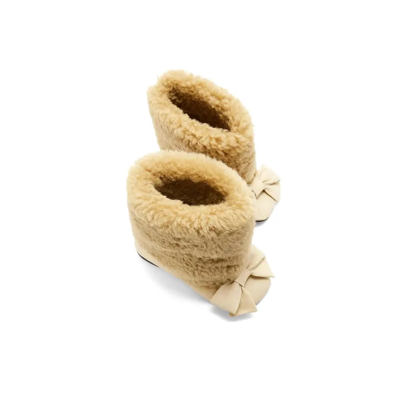 LOEWE Toy Ankle Boots Women's Beige Yellow-4