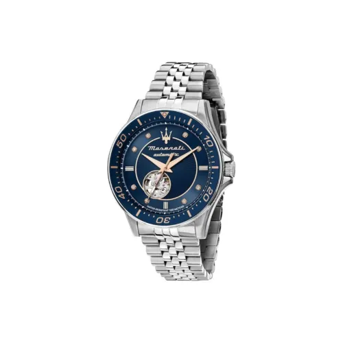 Maserati Wrist Watch Automatic Mechanical Movement Stainless Steel Strap 44 Blue Dial Men's Watches