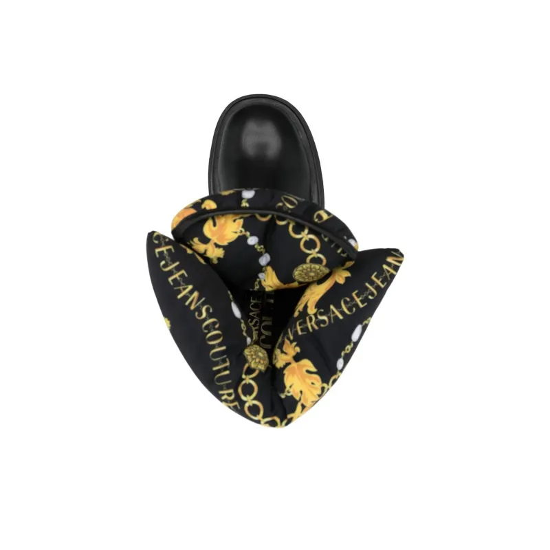 VERSACE JEANS Couture Logo-print Round-toe Boots-3