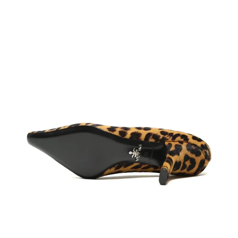 PRADA Satin Pumps 'Leopard' Women's-5