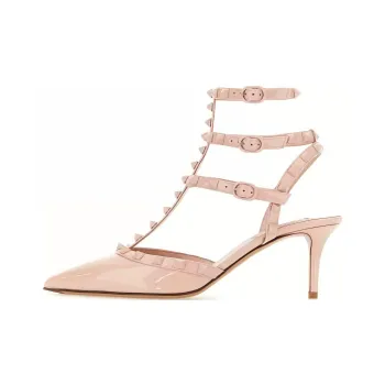 Valentino Rockstud Slim Heel High Heels 7cm Women's Pink