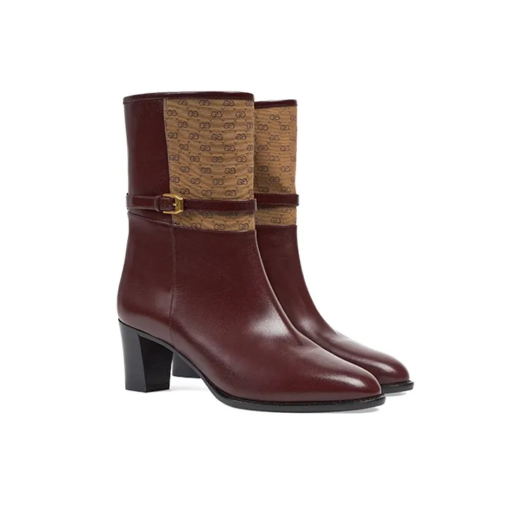 GUCCI GG Leather Boots-2