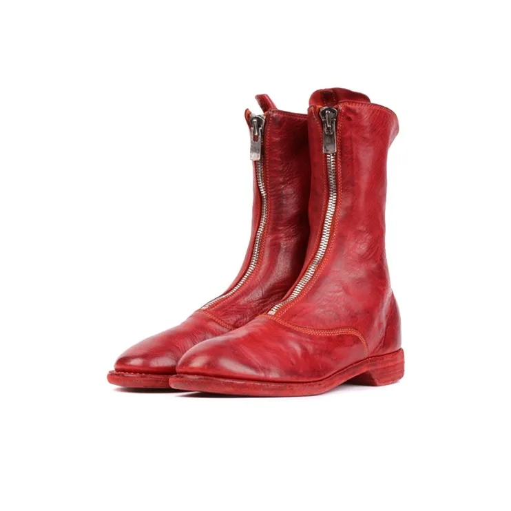 GUIDI Ankle Boots Women's Red-1