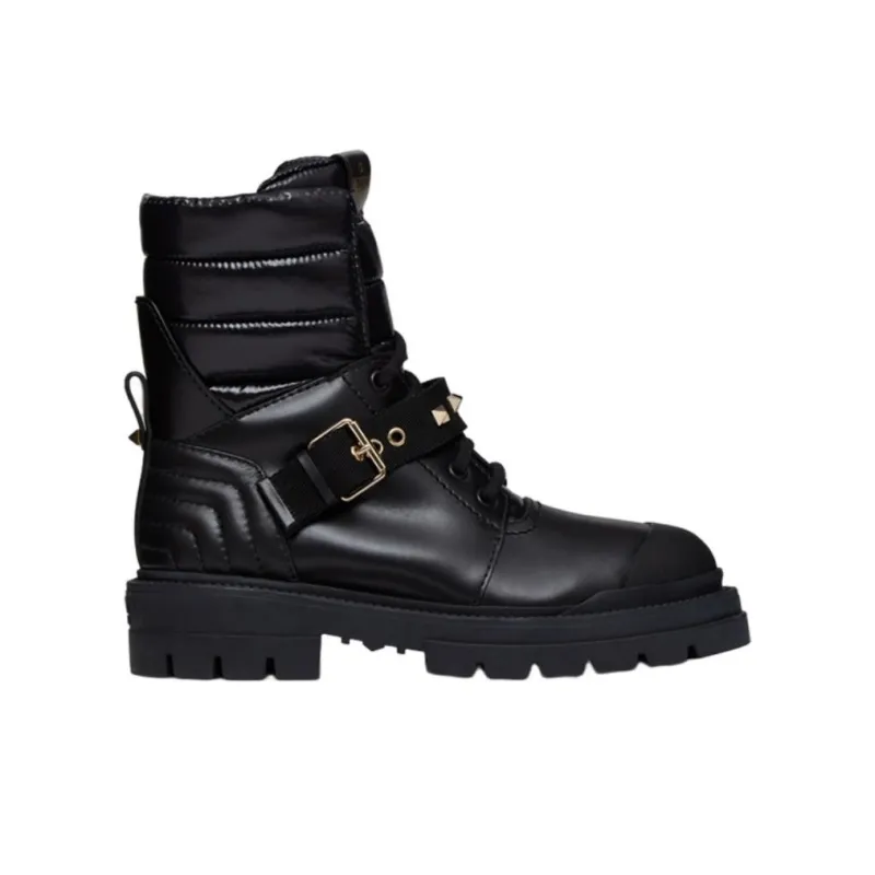 Valentino Rockstud Ankle Boots 2cm Women's Black-1
