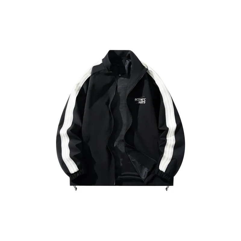 Small Columns Under The Sea Jackets Coats Unisex Black-1