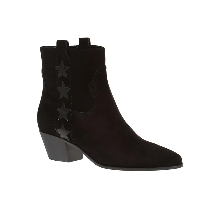 SAINT LAURENT Wyatt Ankle Boots Women's Black-1