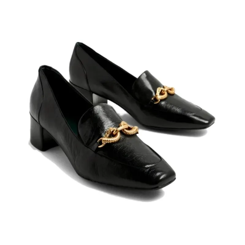 TORY BURCH Jessa Chunky Heel High Heels 5cm Women's Black-3