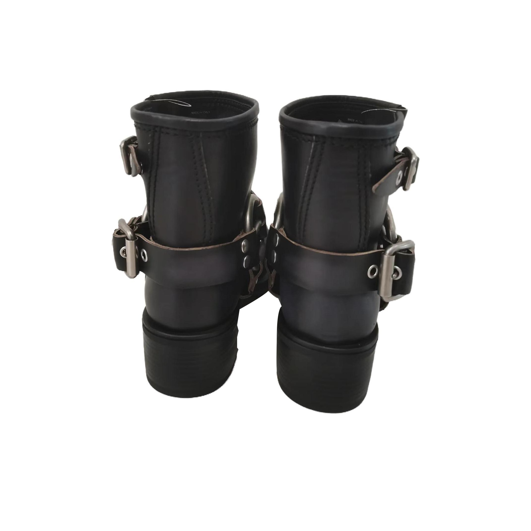 MIU MIU Ankle Boots Women's Black - POIZON