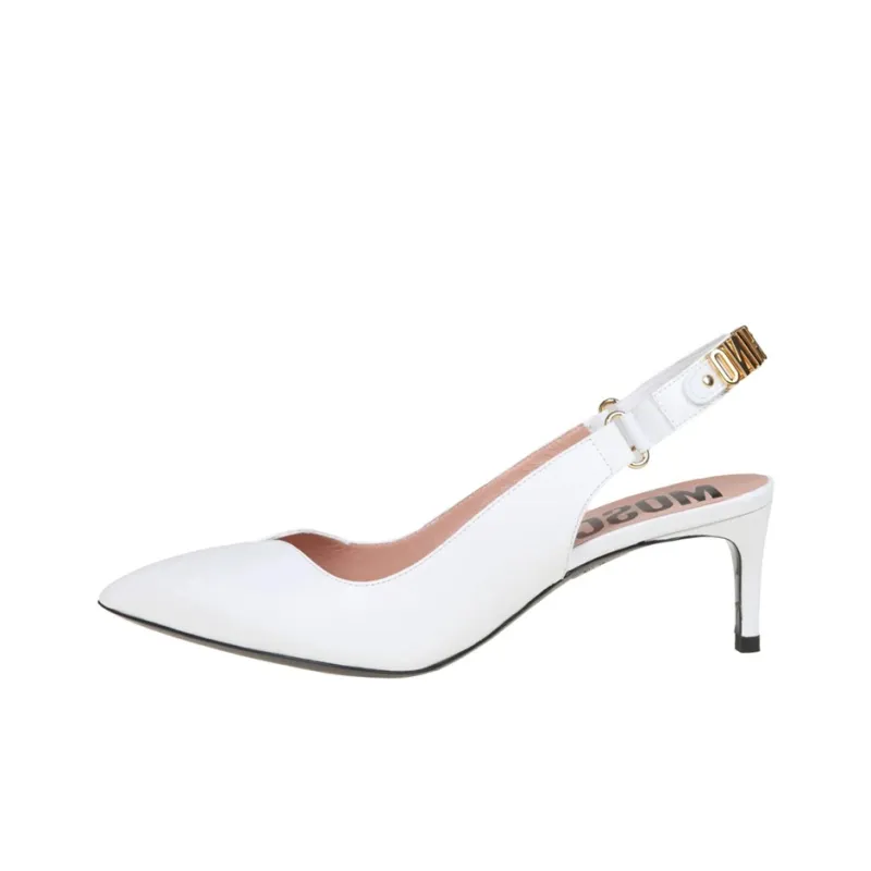 MOSCHINO 65mm Logo Slingback-strap Pumps-0