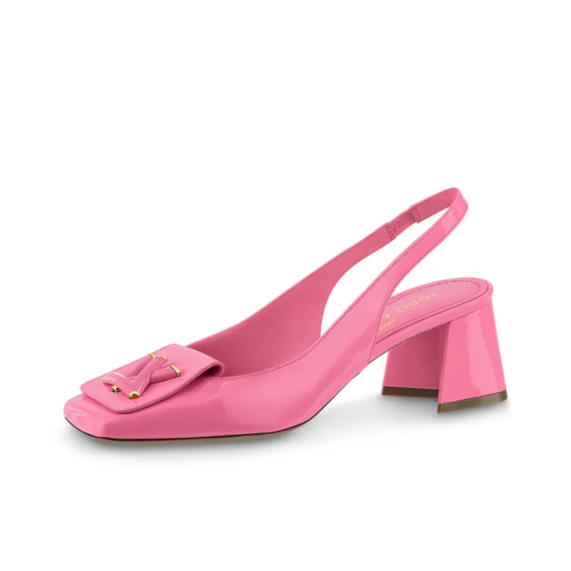LOUIS VUITTON Shake Chunky Heel High Heels 5.5cm Women's Pink-0