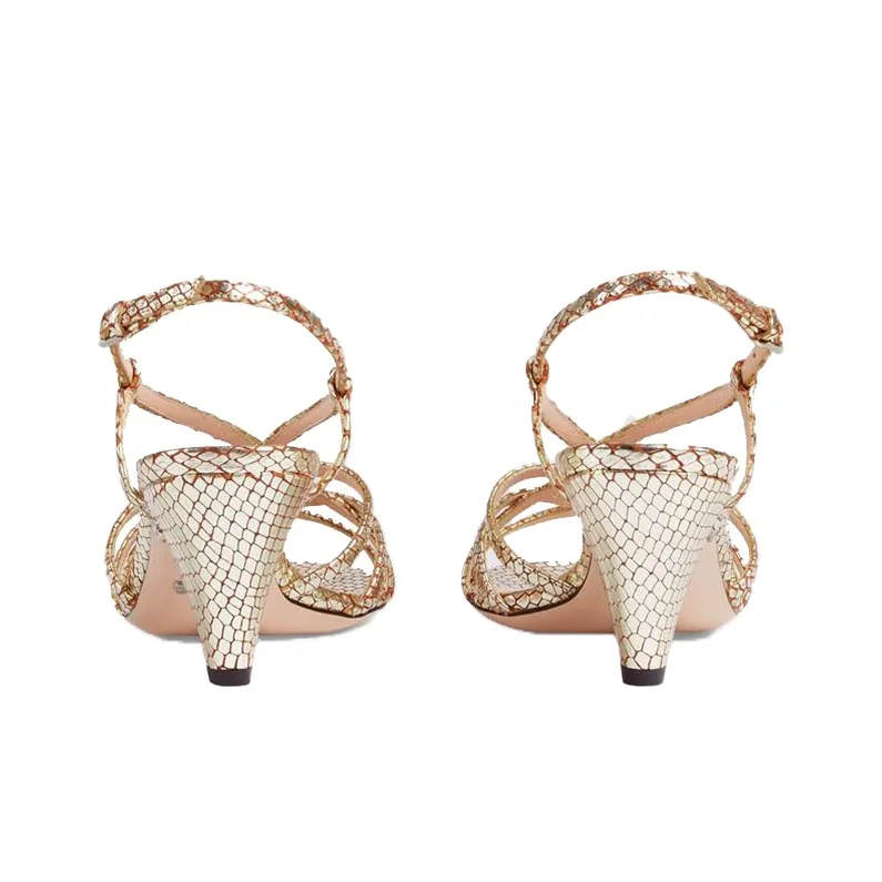 GUCCI High Heels Women's Gold-4
